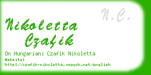 nikoletta czafik business card